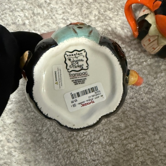 Set of 3 Ceramic Johanna Parker Transpac Halloween 🎃 Mugs Scarecrow Devil - Picture 5 of 5